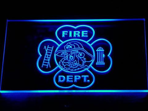 Fire Department Fighting Irish Face LED Neon Sign